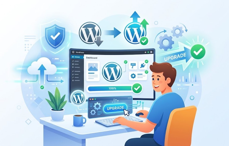 cara upgrade wordpress tanpa error