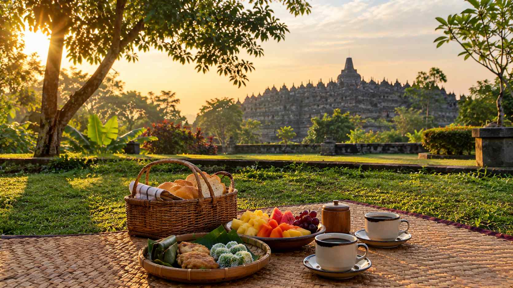 borobudur sunrise with breakfast